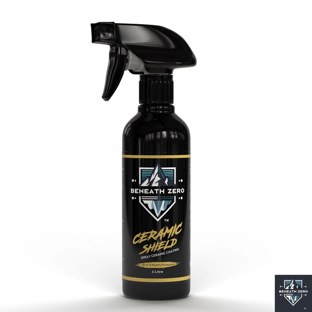 Beneath Zero Ceramic Shield 1L – hydrophobic spray ceramic coating for car paint protection, gloss and water beading
