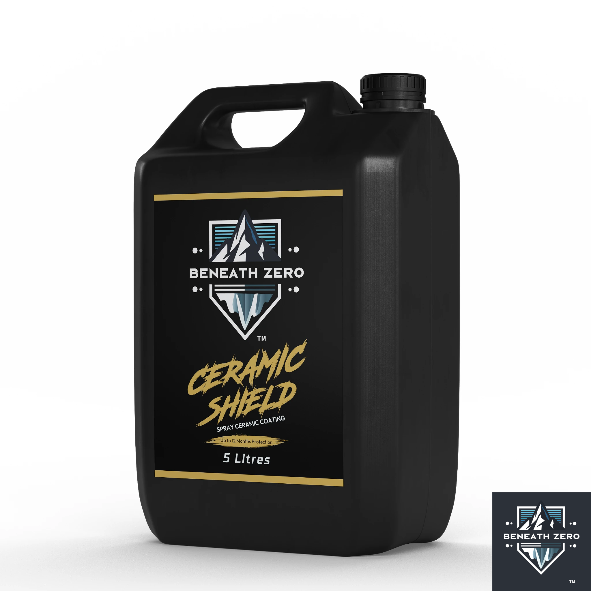 Beneath Zero Ceramic Shield 5L – professional bulk spray ceramic coating for car paint protection, gloss and hydrophobic water beading