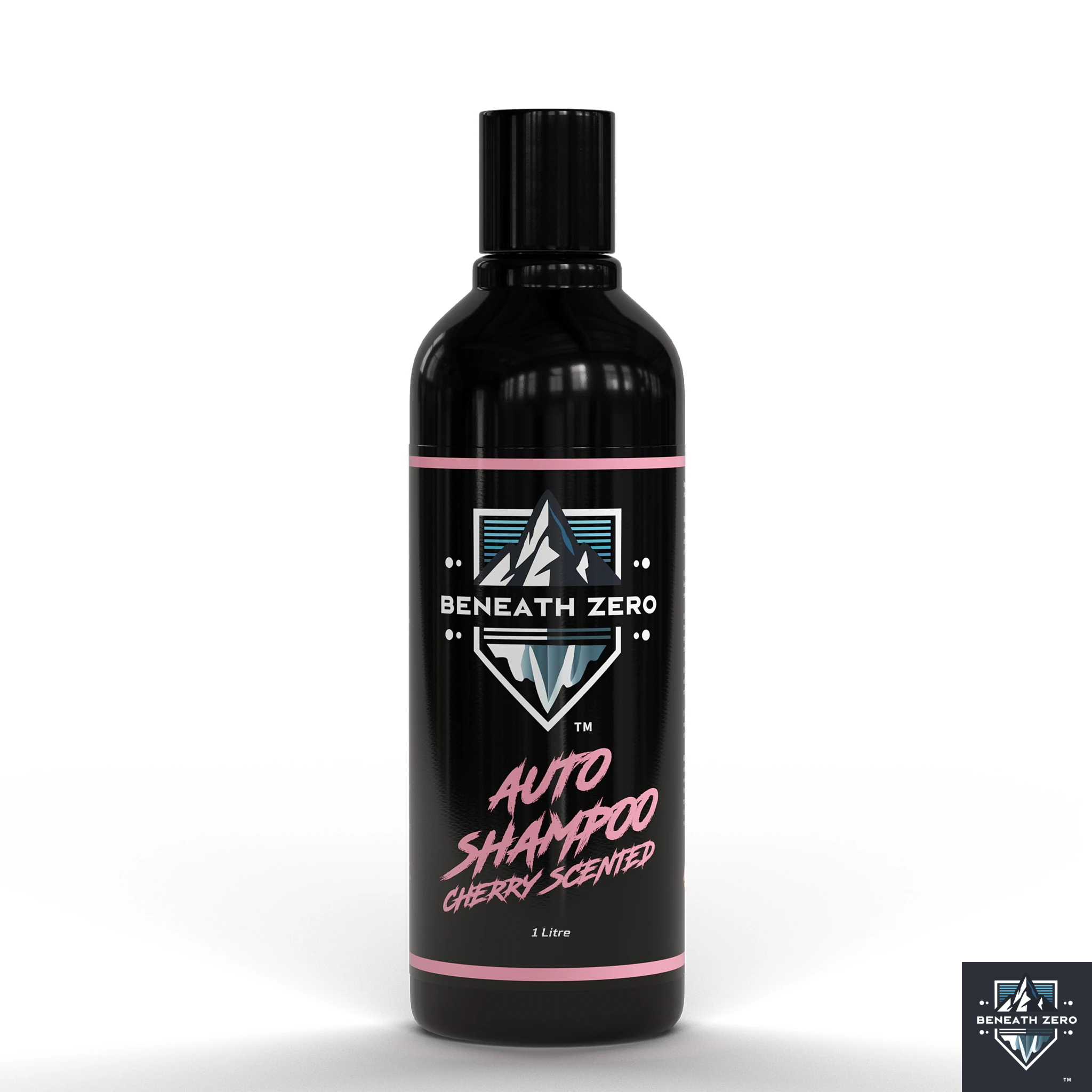 Beneath Zero Cherry Auto Shampoo 1L – concentrated pH-balanced car wash shampoo for safe hand washing and a glossy finish