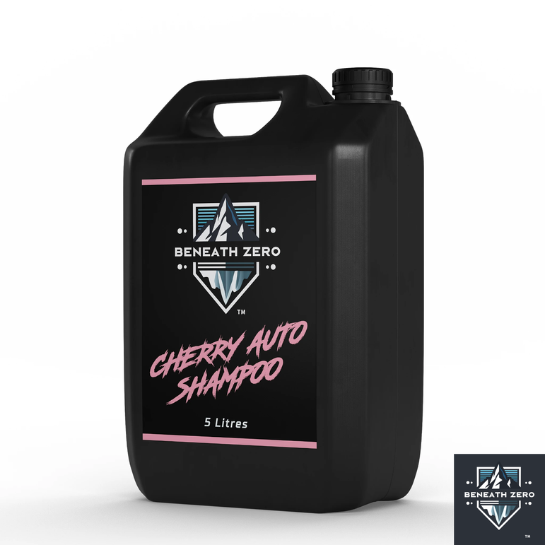 Beneath Zero Cherry Auto Shampoo 5L – concentrated pH-balanced car wash shampoo for professional detailers and safe contact washing