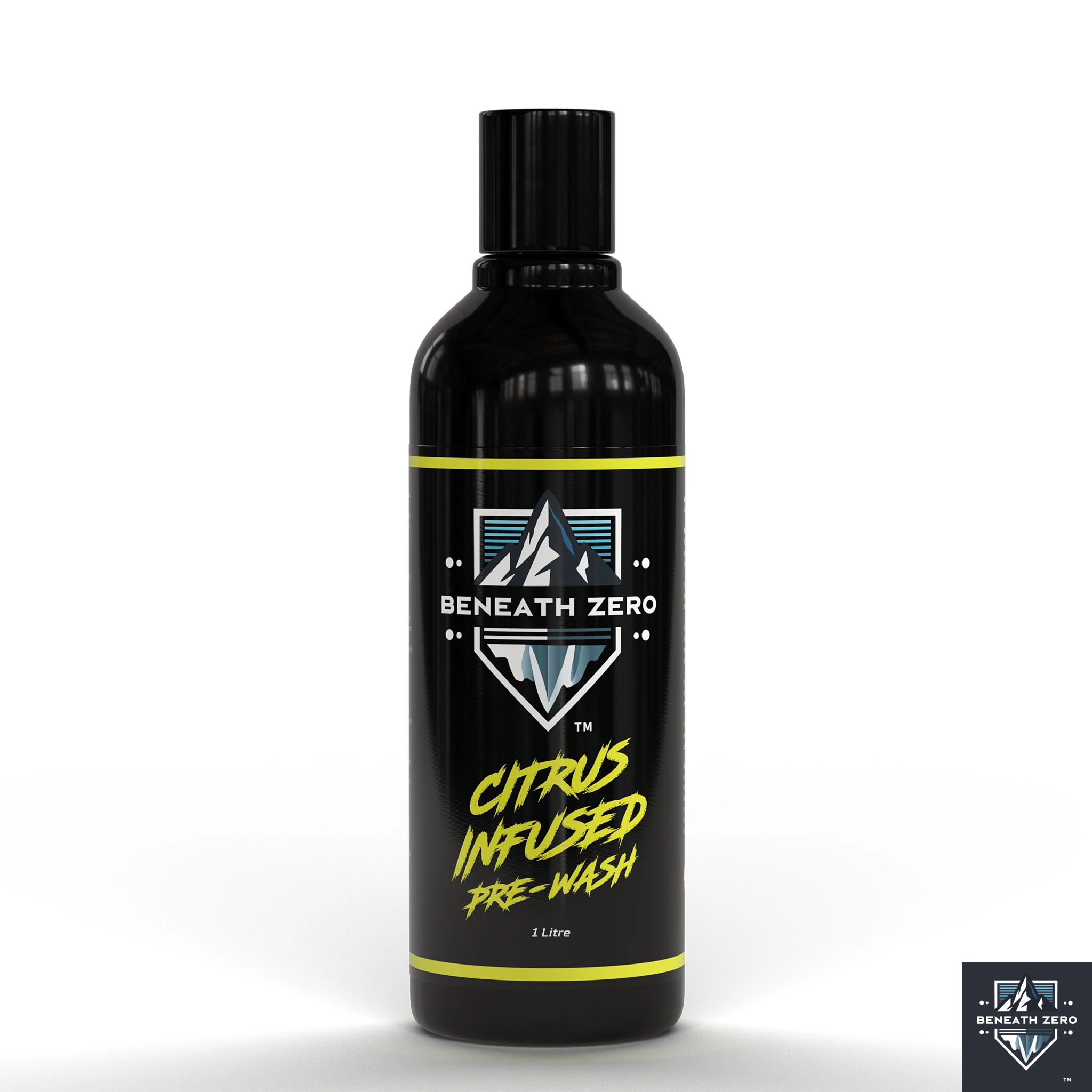 Beneath Zero Citrus Infused Pre-Wash 1L – concentrated car pre-wash cleaner for loosening road grime, grease and dirt before contact washing