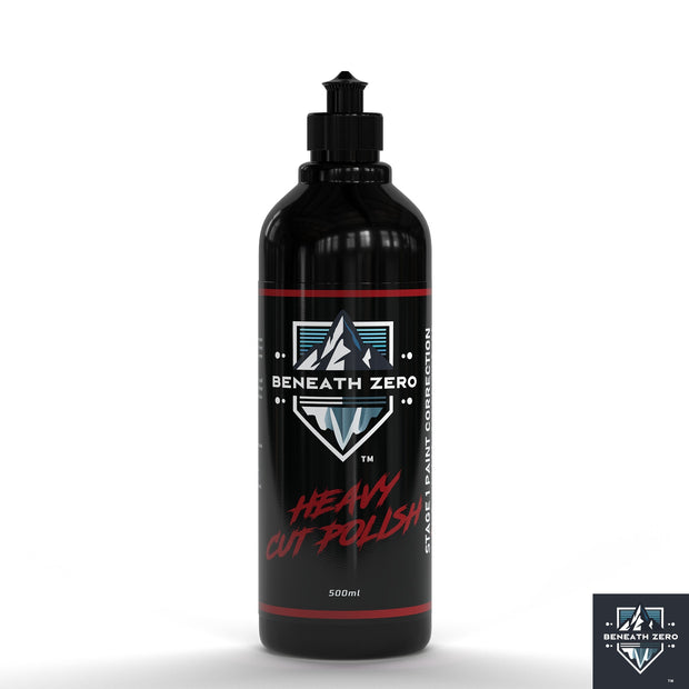 Heavy cut polish designed for serious paint correction, removing heavier swirls, oxidation, haze and visible paint defects.