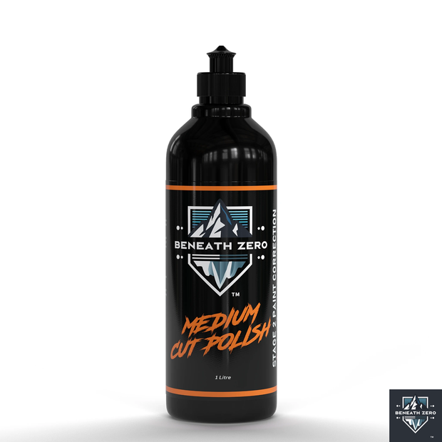 Beneath Zero Medium Cut Polish 1L – stage 2 car paint correction polish for removing moderate swirl marks, oxidation and paint defects