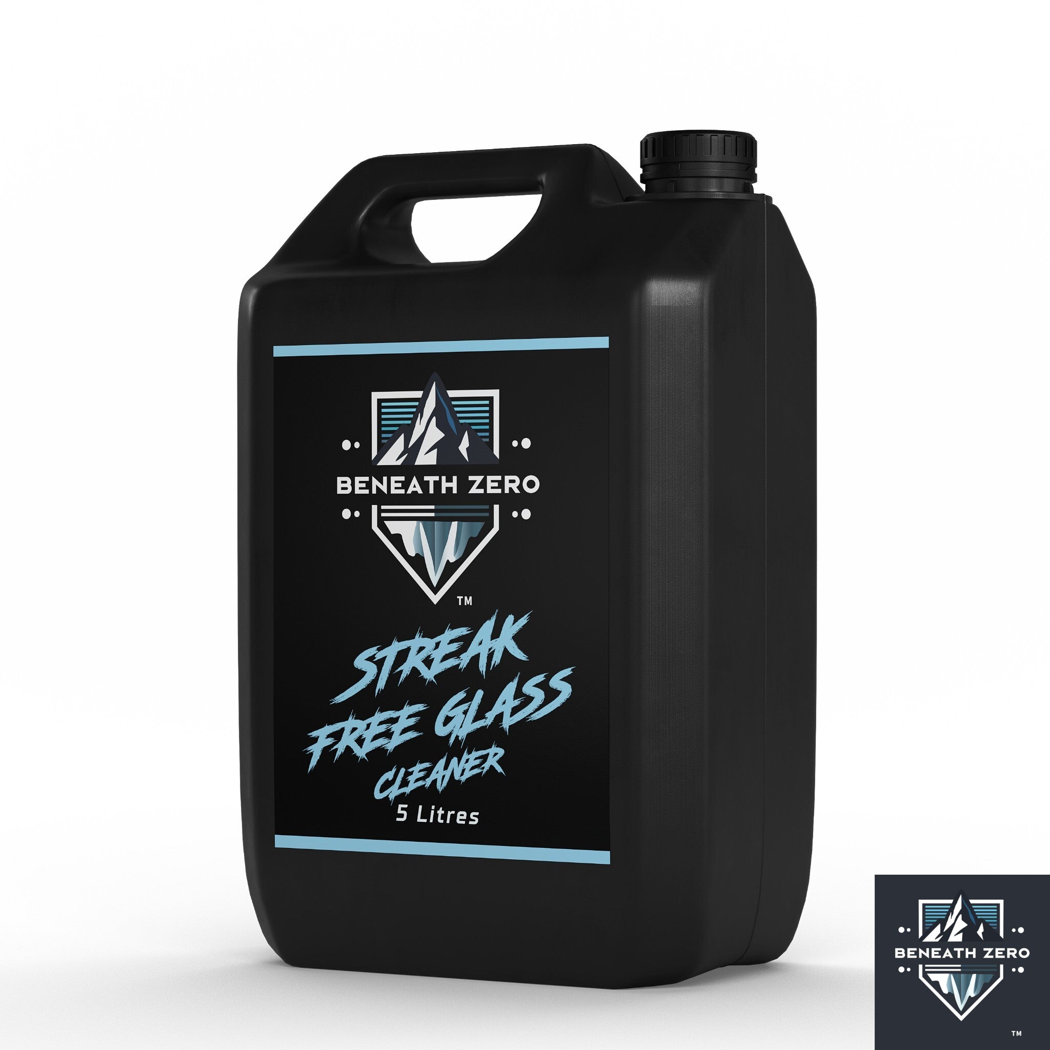 Beneath Zero Streak Free Glass Cleaner 5L for cleaning car windows, mirrors and windscreens without smears or residue