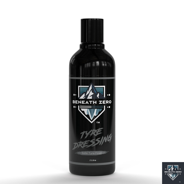 Beneath Zero Tyre Dressing 1L – professional car tyre shine and satin-finish dressing for restoring clean, dark and protected tyres