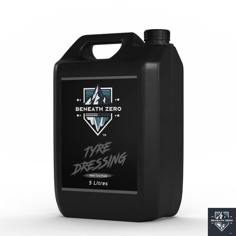 Beneath Zero Tyre Dressing 5L satin finish tyre shine for restoring black tyres and protecting rubber