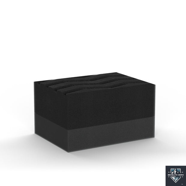 Black contoured foam applicator sponge for car washing and detailing