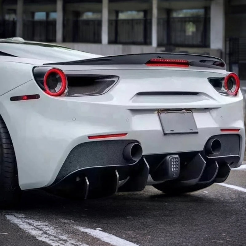 Carbon Fiber Diffuser - Ferrari 488 2015-2019 - Beneath Zero