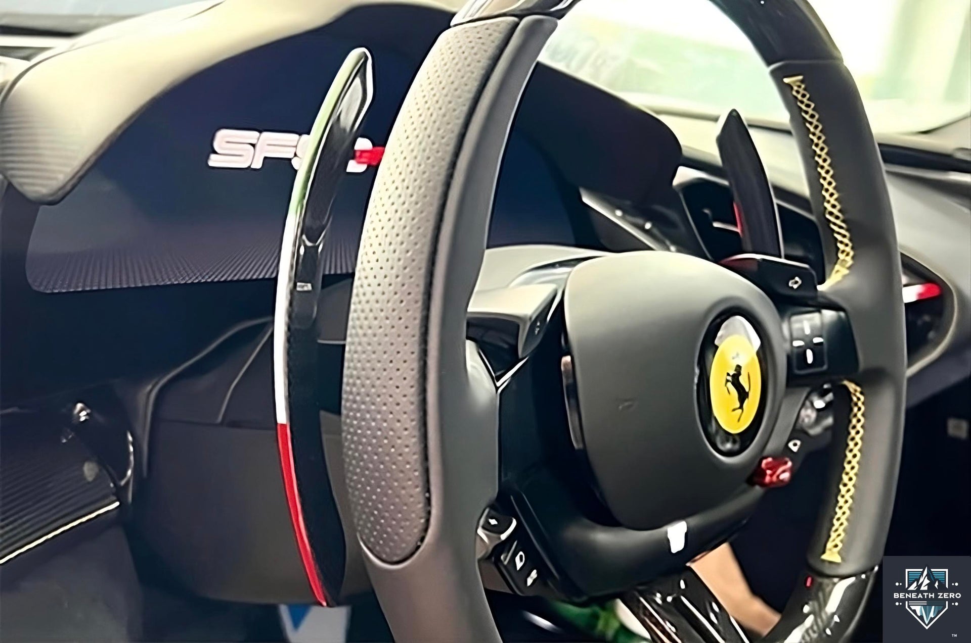 Carbon Fiber Paddle Shifters - Ferrari SF90 Models - Beneath Zero