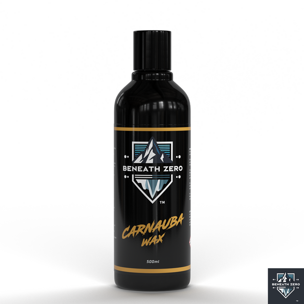 Bottle of Beneath Zero Carnauba Wax on a white background
