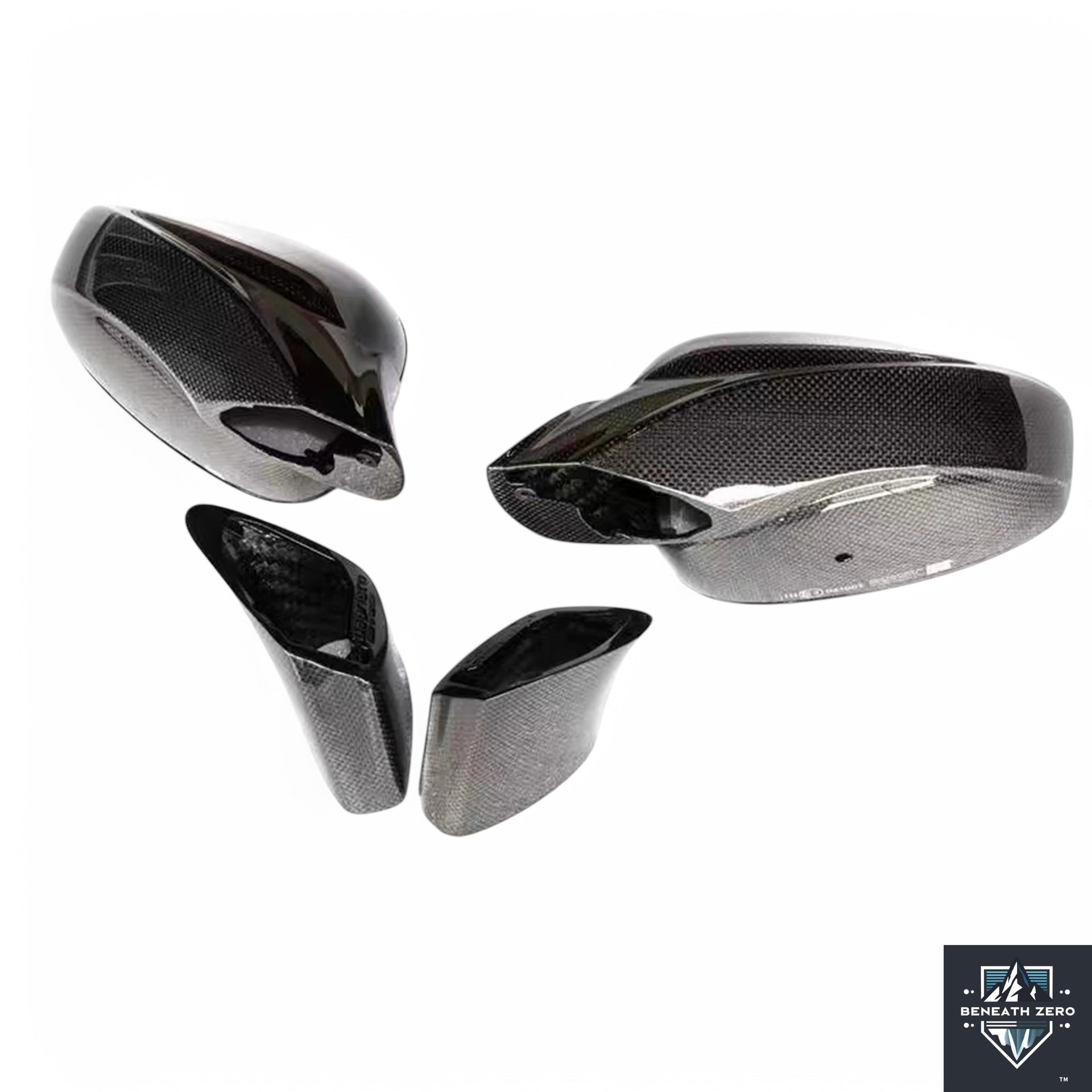 Dry Carbon Fiber Rear View Mirror Covers - Ferrari 458 2009-2016 - Beneath Zero