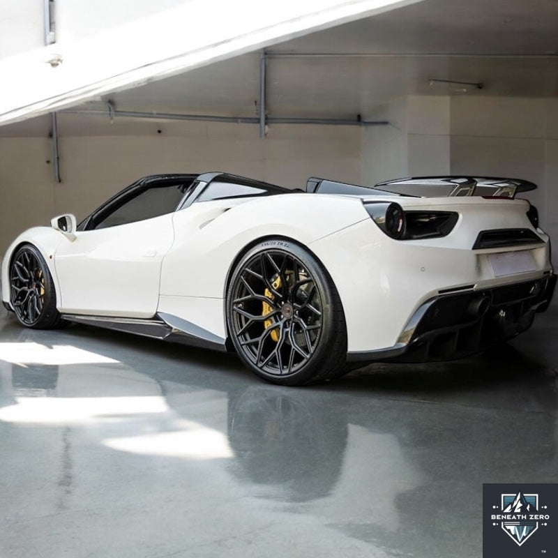 Dry Carbon Fiber Side Skirts - Ferrari 488 2015-2020 - Beneath Zero