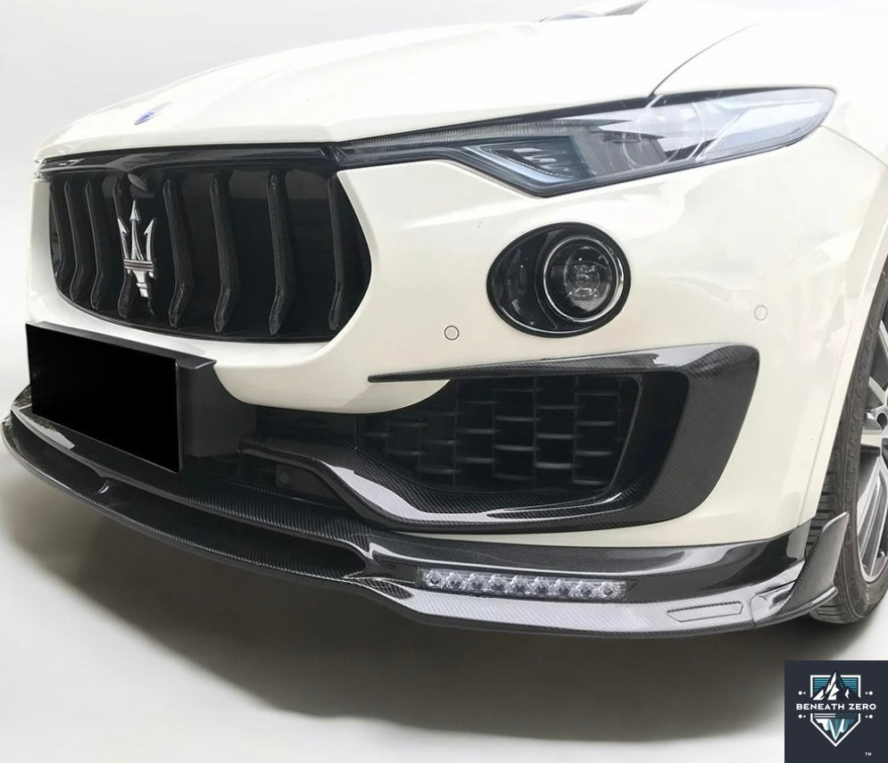 Dry Carbon Fiber Splitter - Maserati Levante 2016- - Beneath Zero