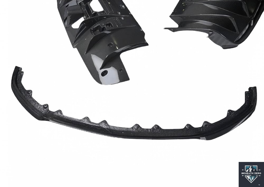 Dry Carbon Fiber Splitter and Diffuser Kit - Bentley Flying Spur 2015-2016 - Beneath Zero
