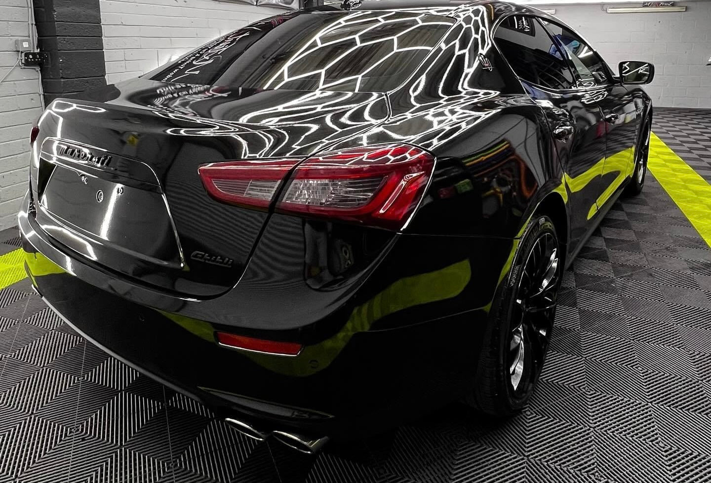 black sports car