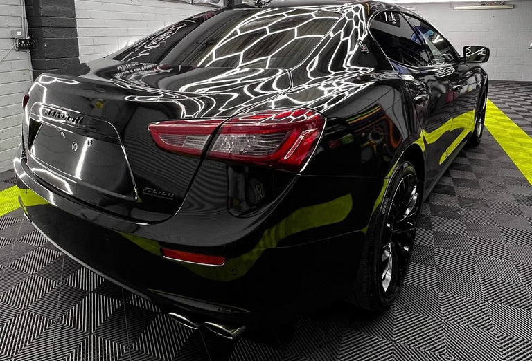black sports car