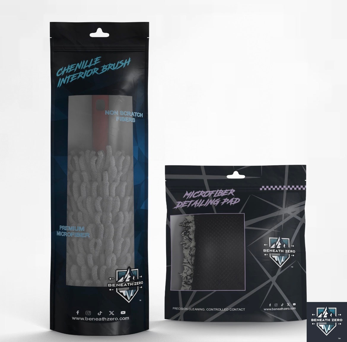 Microfiber Brush and Sponge for Car Interior Cleaning