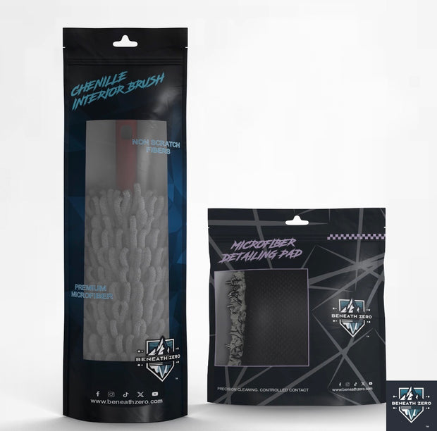 Microfiber Brush and Sponge for Car Interior Cleaning