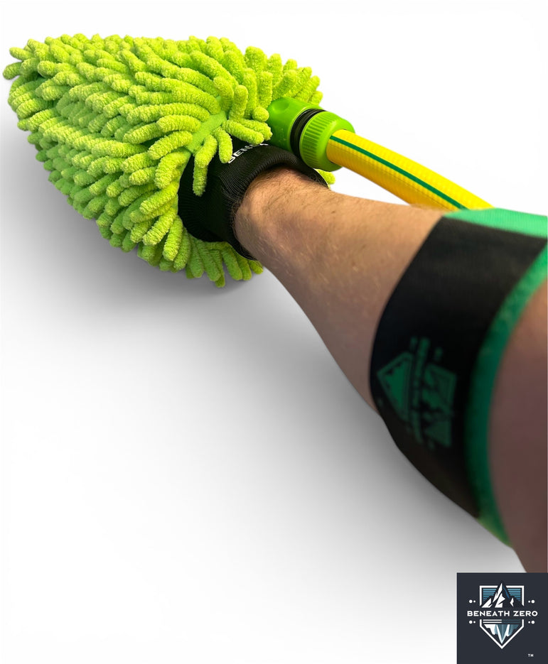 Prevent Swirl Marks and Water Spots with Flow Mitt Patented Car Wash Mitt