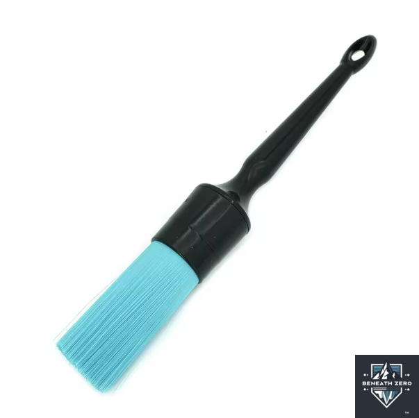 Soft bristle car detailing brush for interior, exterior, alloy, vents, badges and trim cleaning