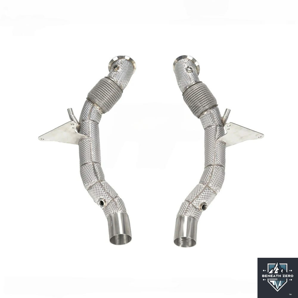 Stainless Steel Downpipe - Ferrari 488 Models 2015-2019 - Beneath Zero