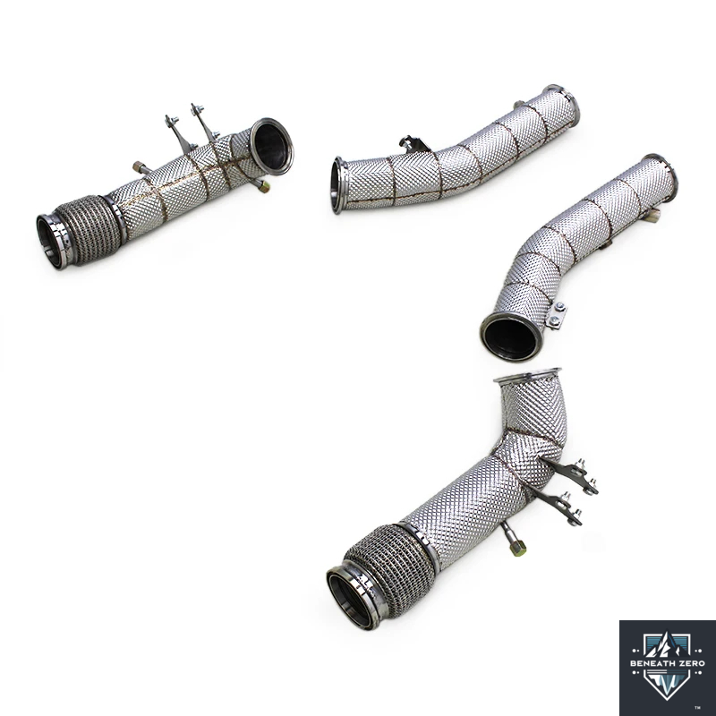 Stainless Steel Downpipes - Maserati MC20 2020-2024 - Beneath Zero