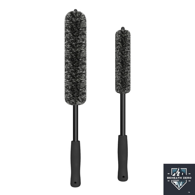 Beneath Zero bendable microfiber wheel brush set for scratch-free car wheel and alloy cleaning